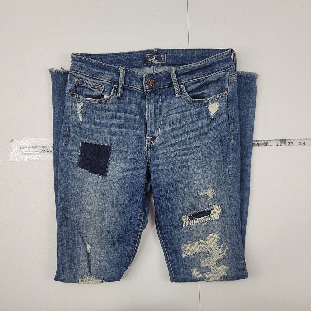 Abercrombie & Fitch harper low rise super skinny jeans 25/0 blue womens 3653